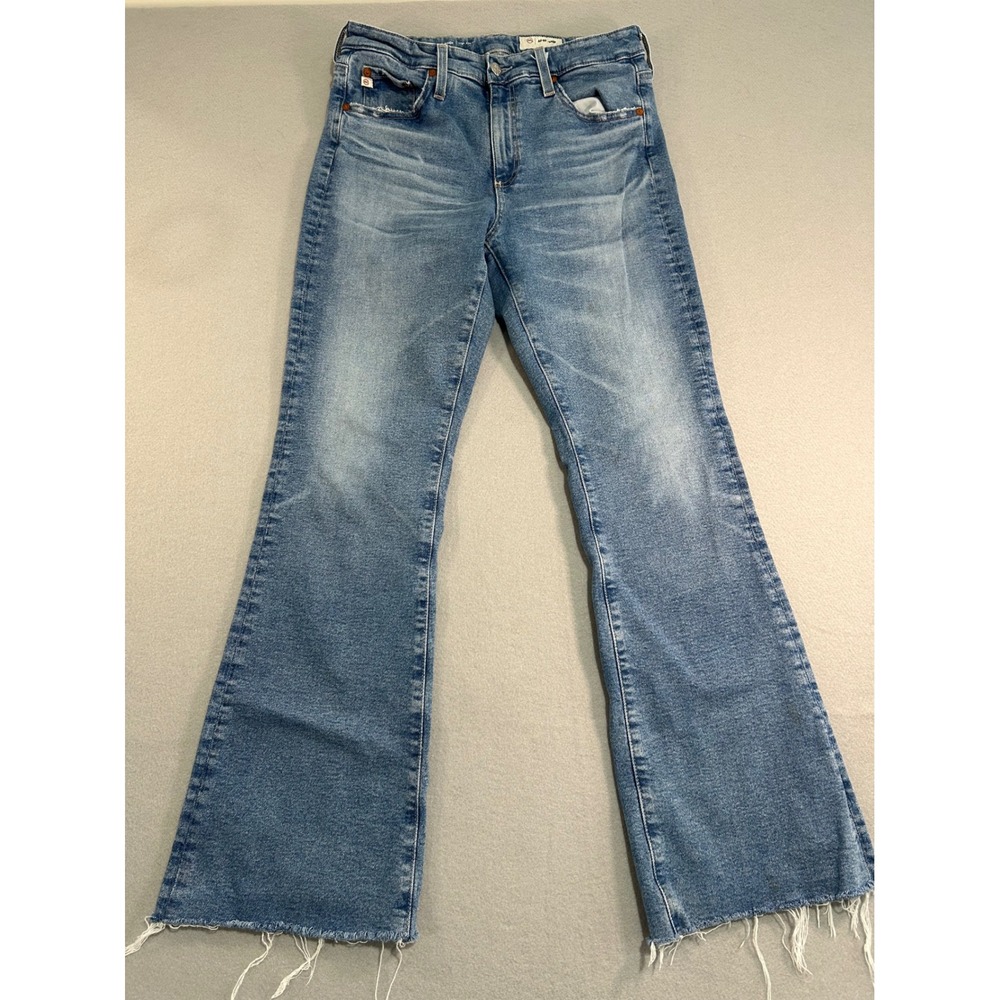 AG-ED Adriano Goldschmied Farrah Boot Jeans Womens 30 Blue High Rise Raw Hem